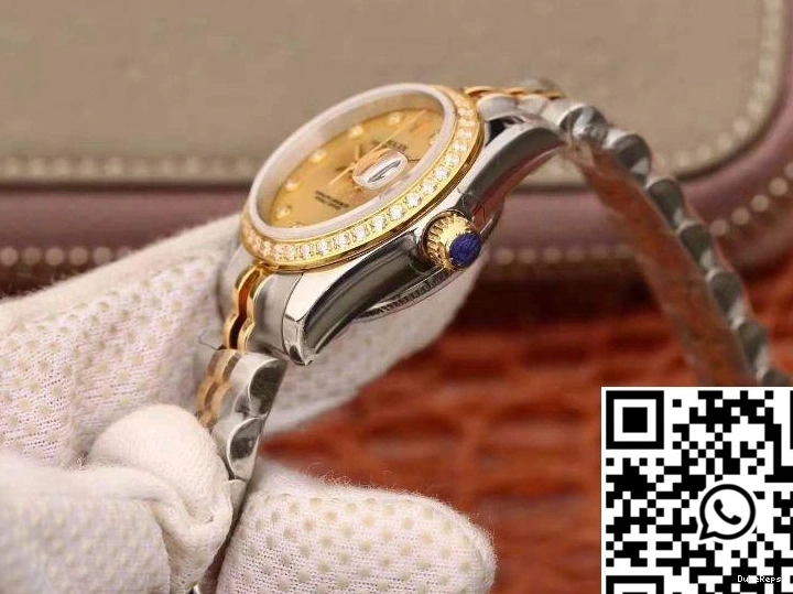 Gold 28mm Gold Dial Lady Datejust 18K Plating Rolex 0715
